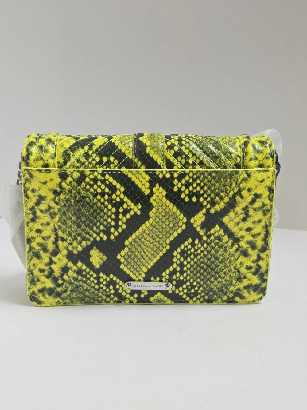 REBECCA MINKOFF Chevron Quilted Snake Print Crossbody Bag